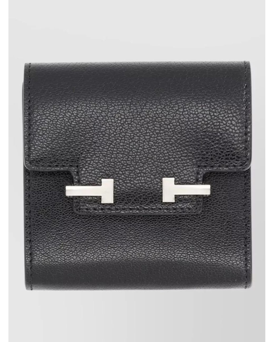 Tom Ford Gray Leather Card Holder