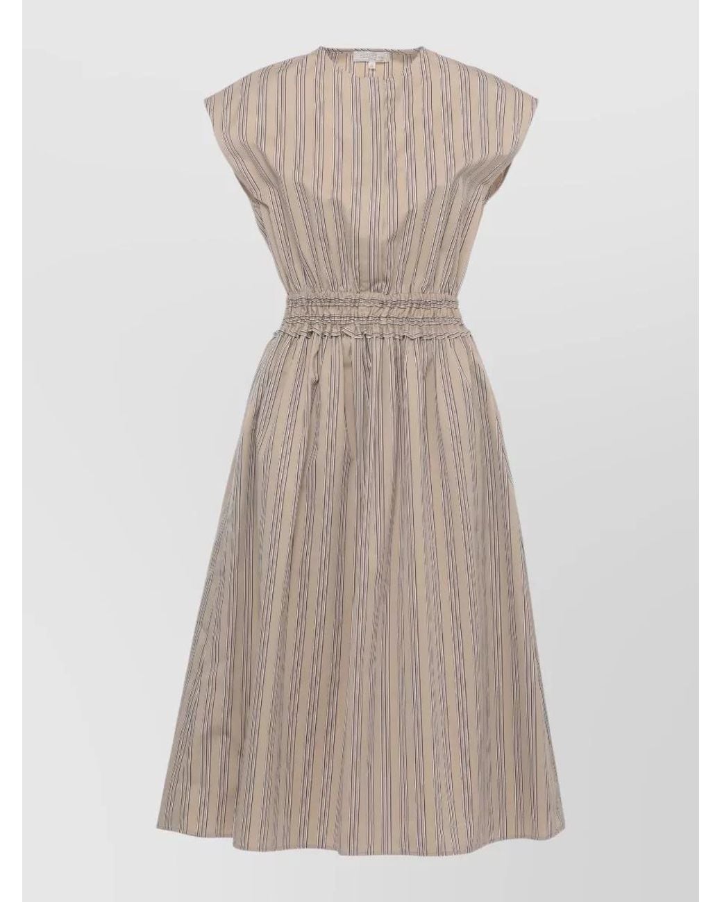 Antonelli Multicolor Striped Sleeveless Midi Dress