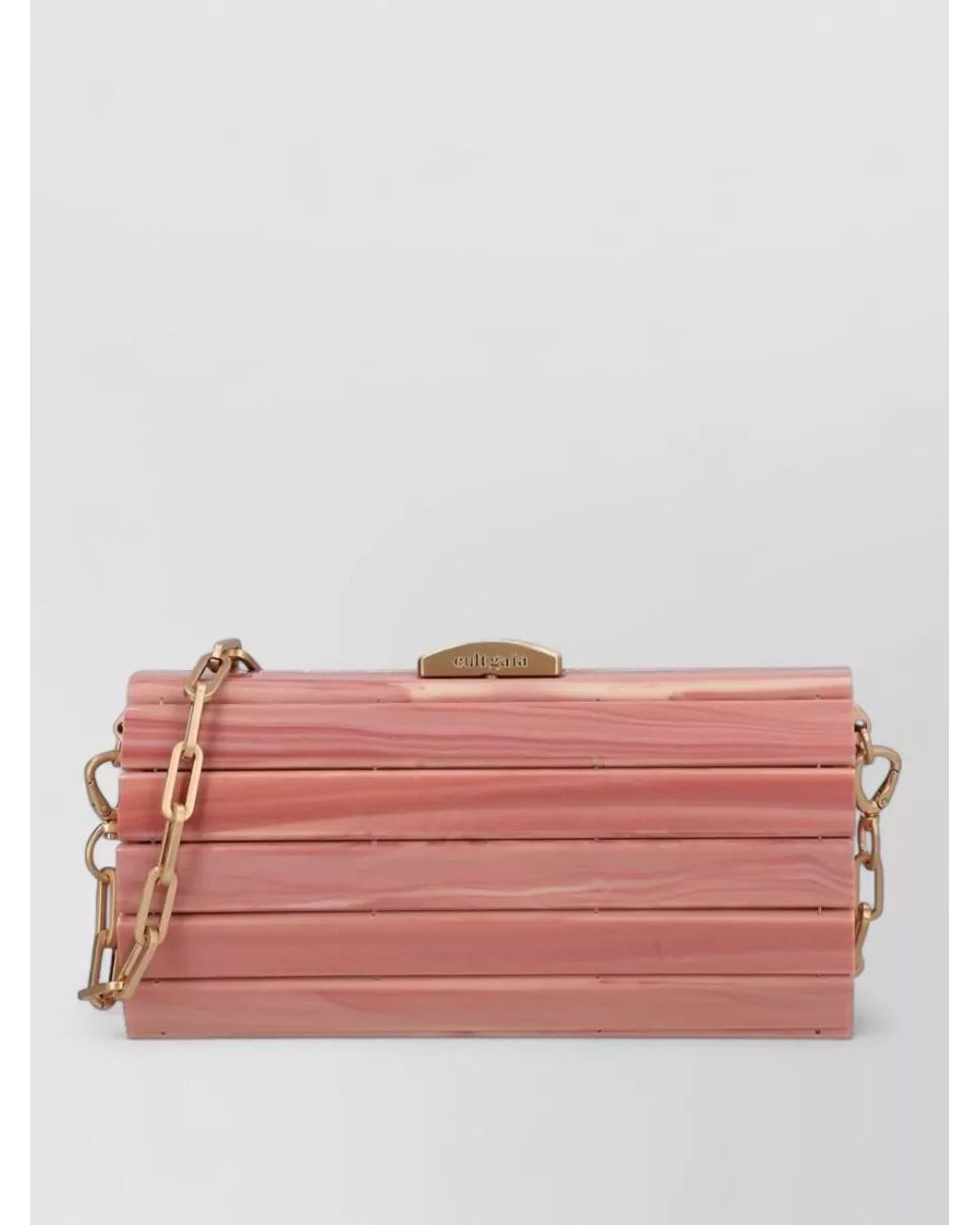Cult Gaia Pink Acrylic Mini Clutch Bag