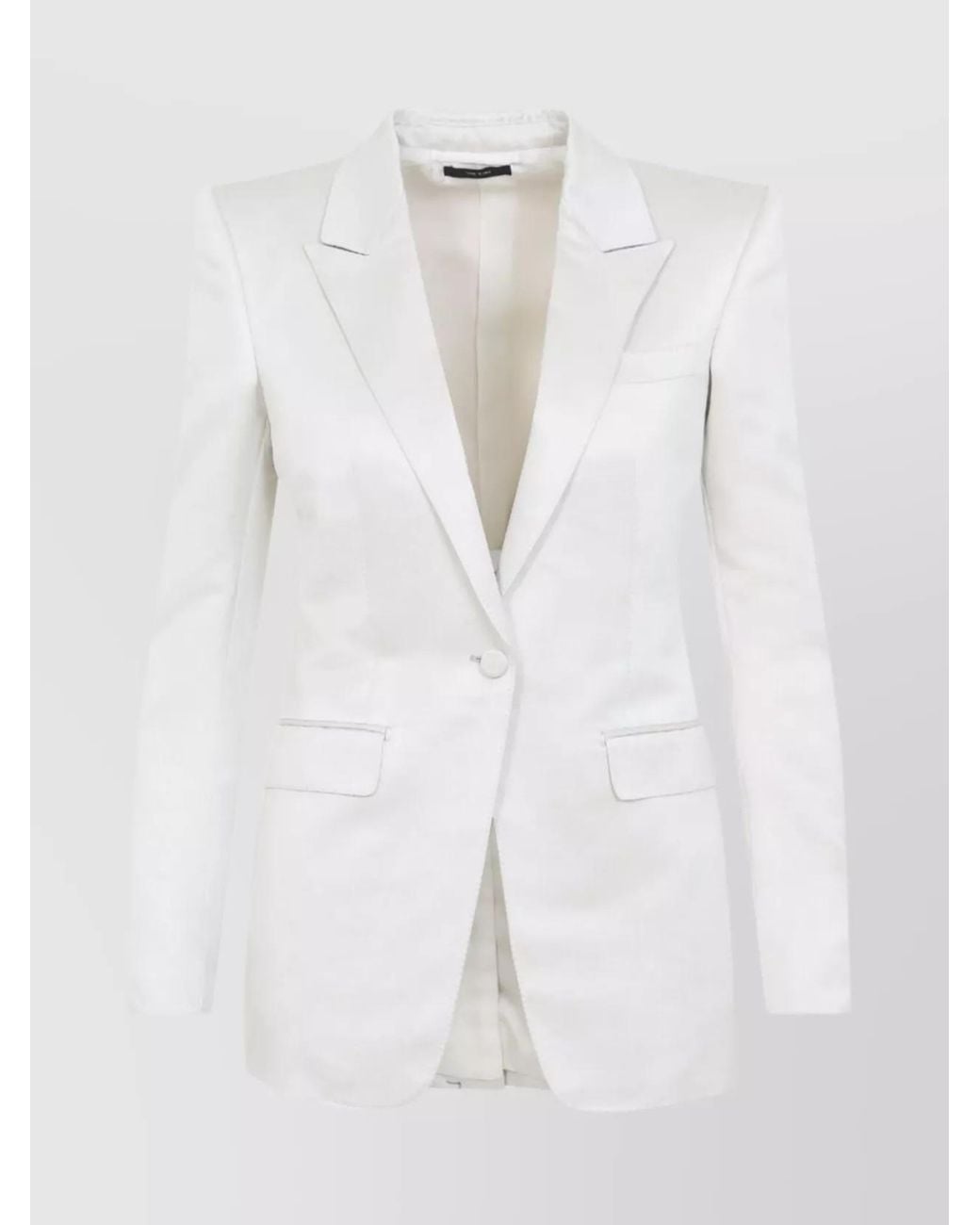 Tom Ford White Single-Breasted Blazer
