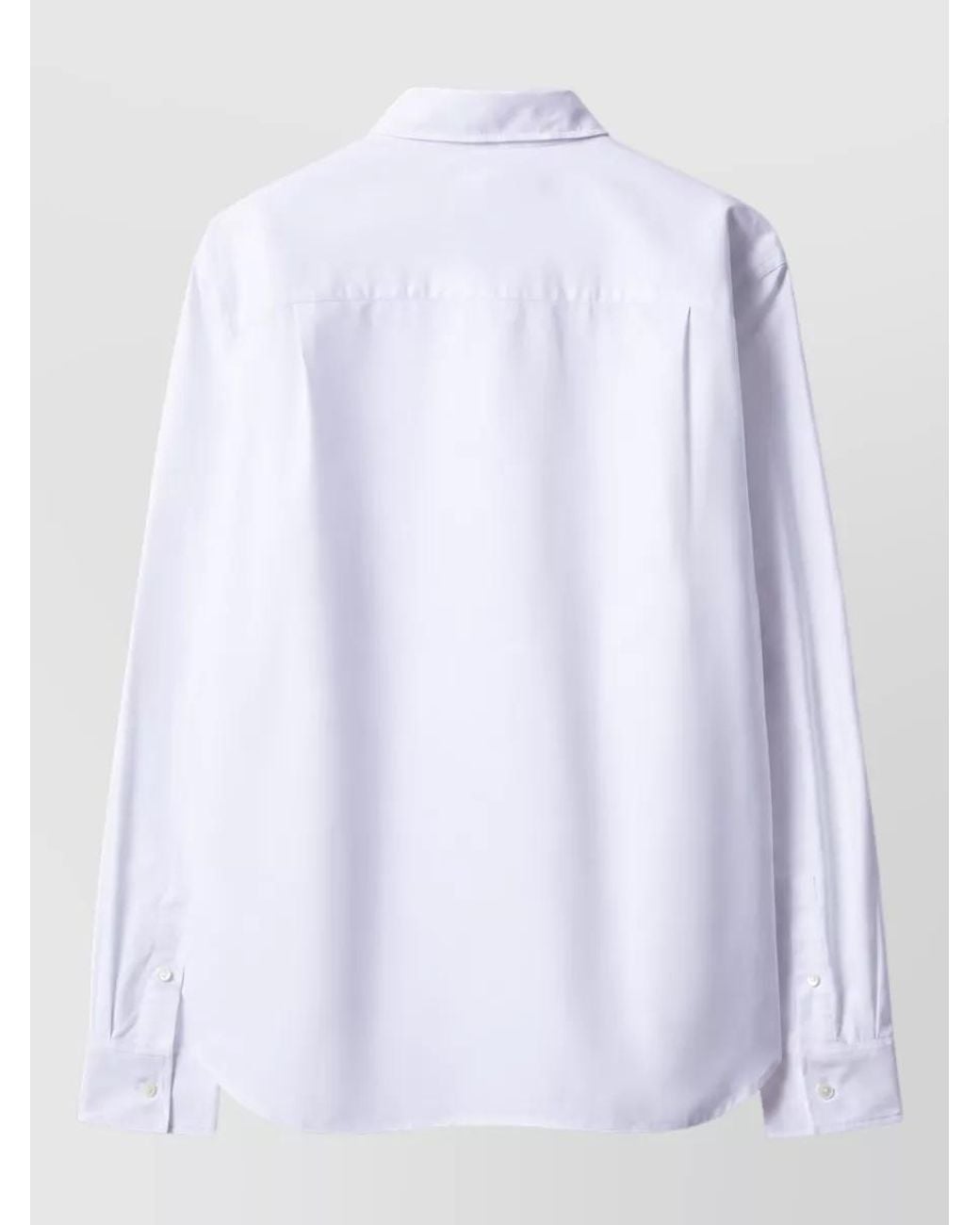 Maison Kitsuné White Cotton Regular-Fit Shirt for men