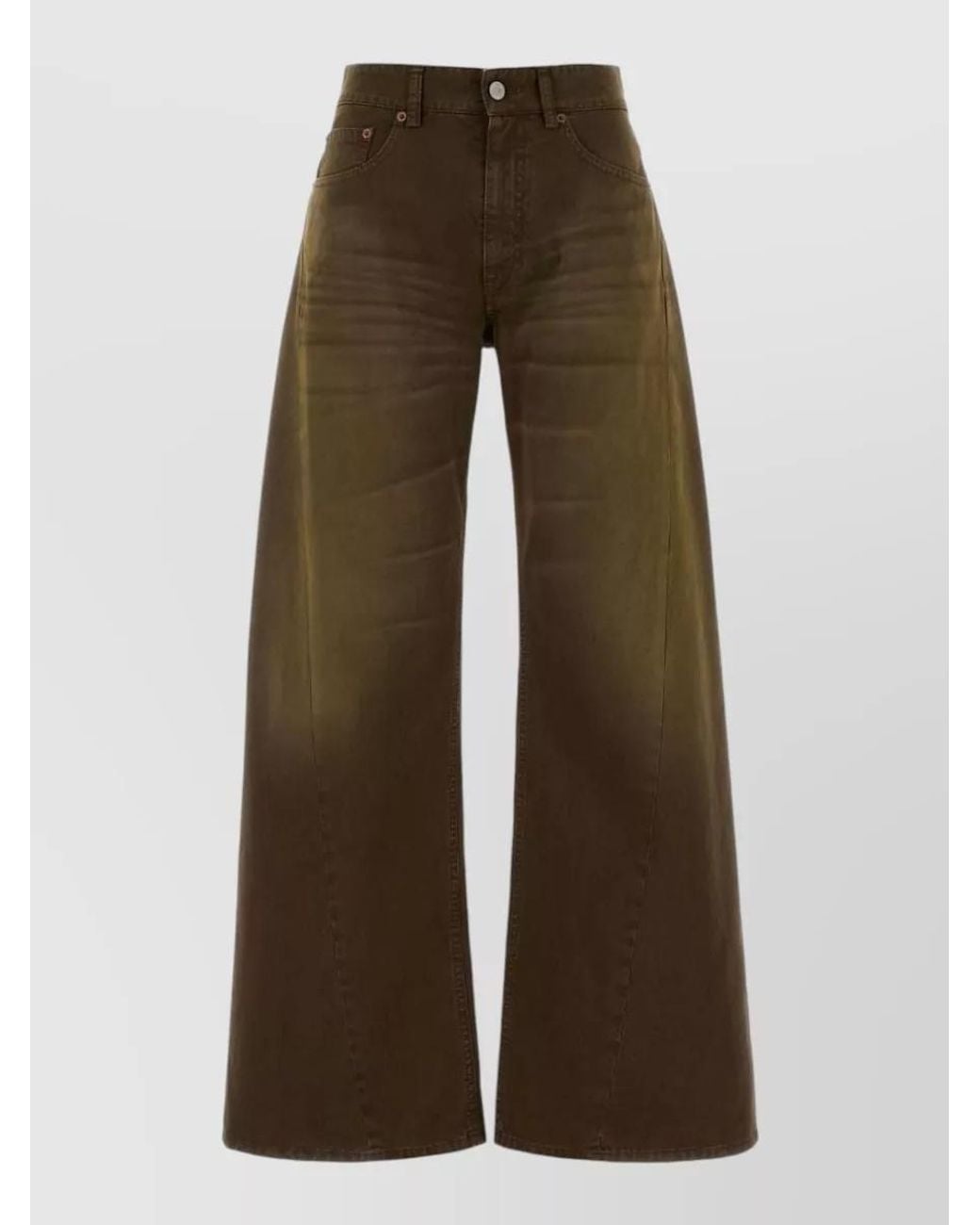 MM6 by Maison Margiela Brown Denim Straight-Leg Jeans