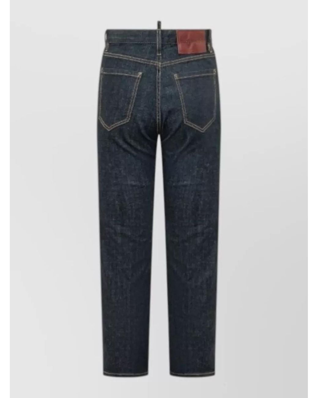 DSquared² Blue Straight-Leg Trousers