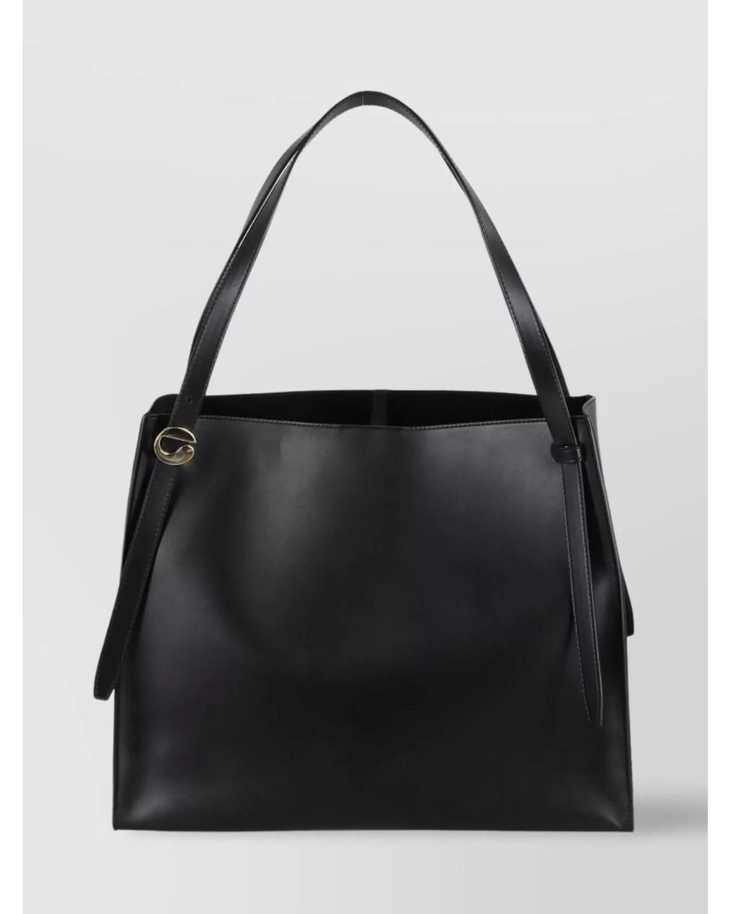Coperni Black Belt Leather Tote Bag