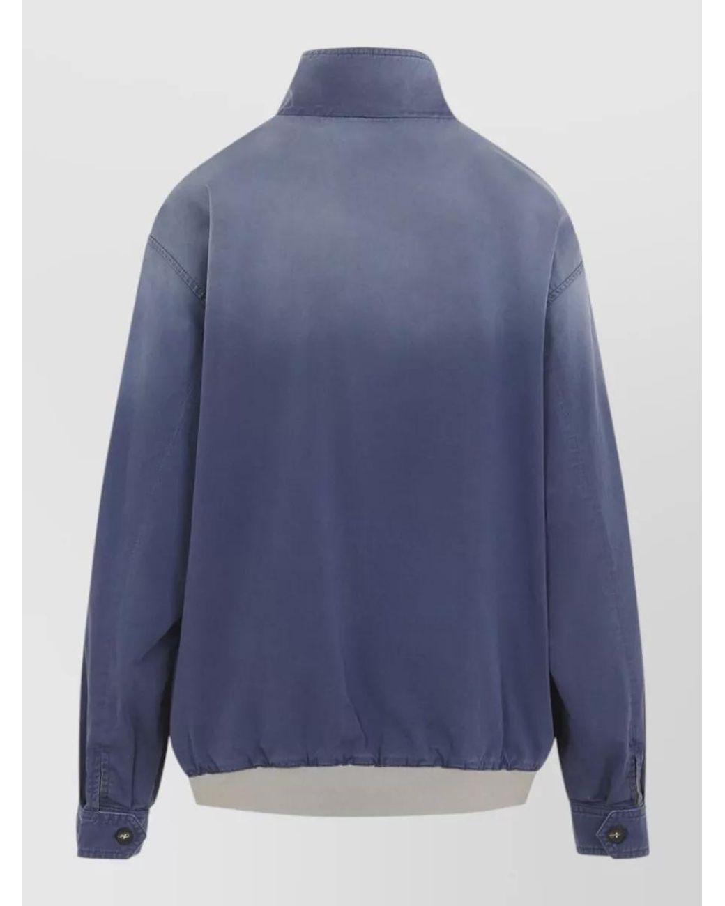 Miu Miu Blue Cotton Oversized Twill Jacket