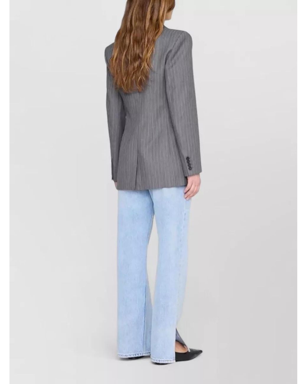 Anine Bing Gray Wool Blazer