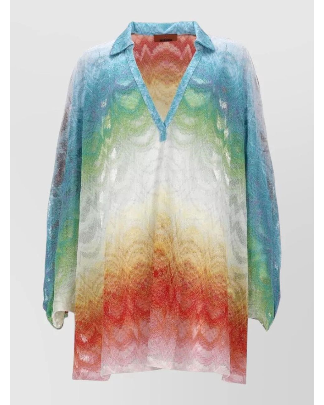 Missoni Blue Embroidered Beach Caftan