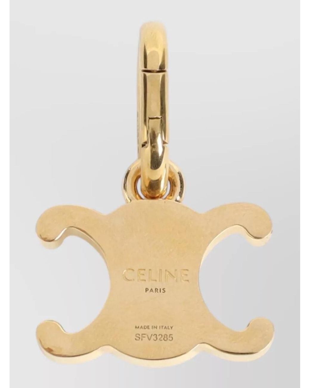Céline Metallic Brass Charm Necklace