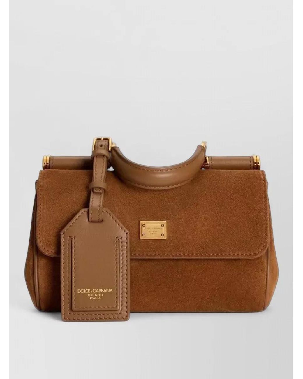 Dolce & Gabbana Brown My Sicily Leather Shoulder Bag