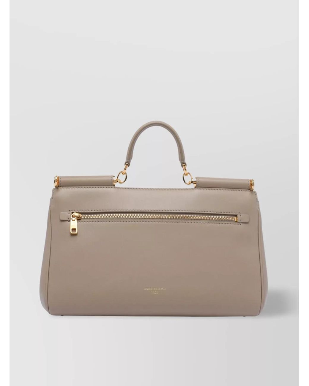 Dolce & Gabbana Natural My Sicily Leather Shoulder Bag