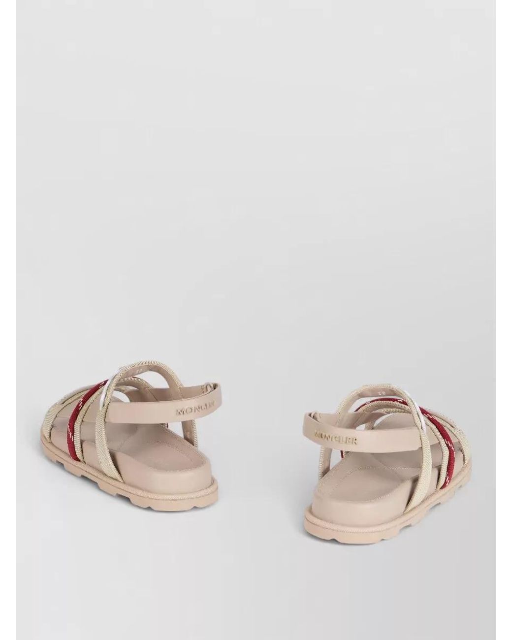 Moncler Natural Leather Flat Sandals