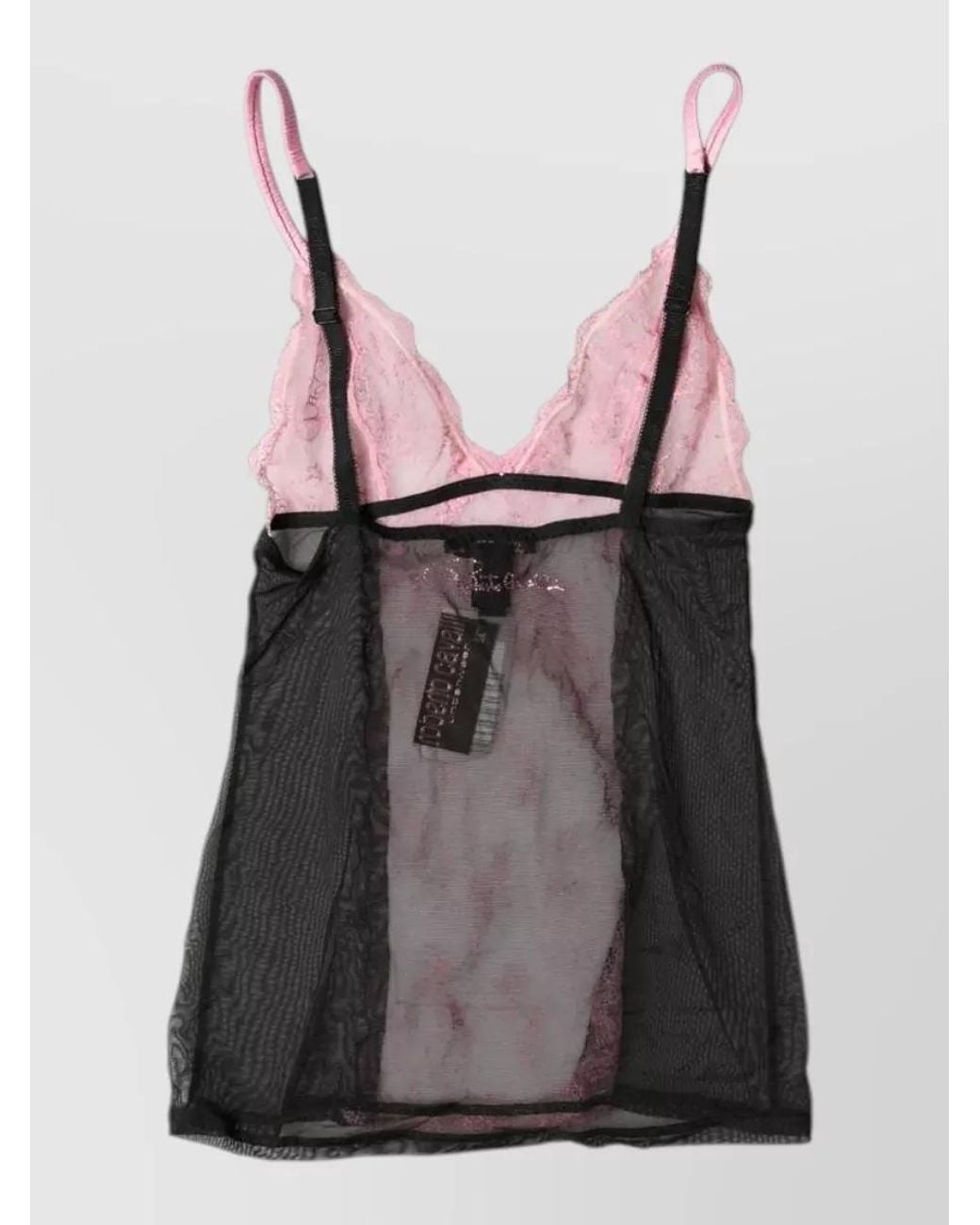 Roberto Cavalli Pink Floral Lace Top