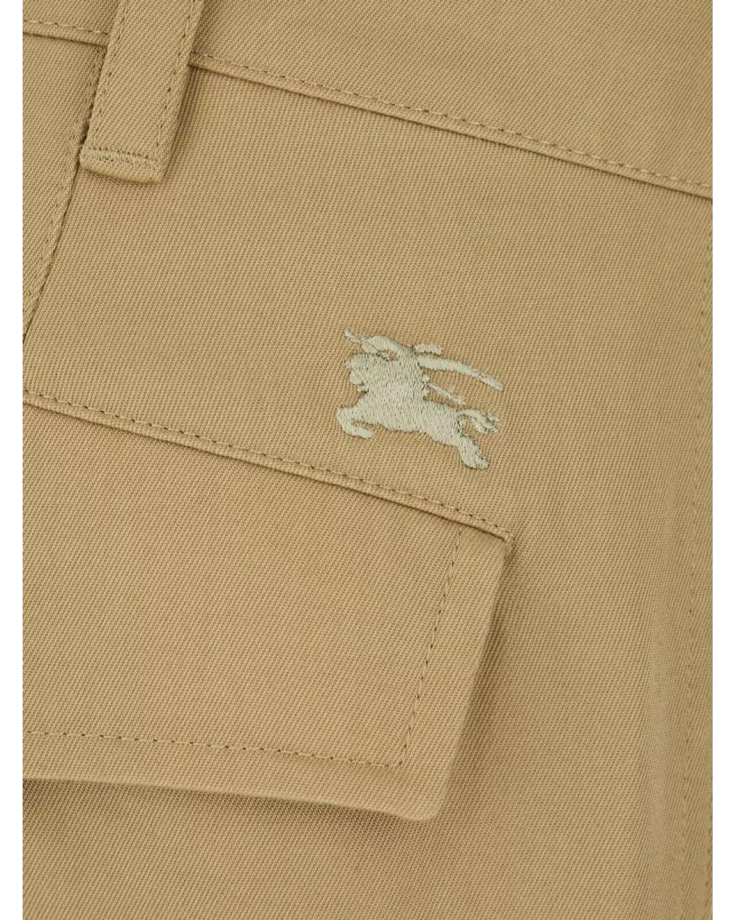 Burberry Natural Cotton Straight-Leg Trousers for men