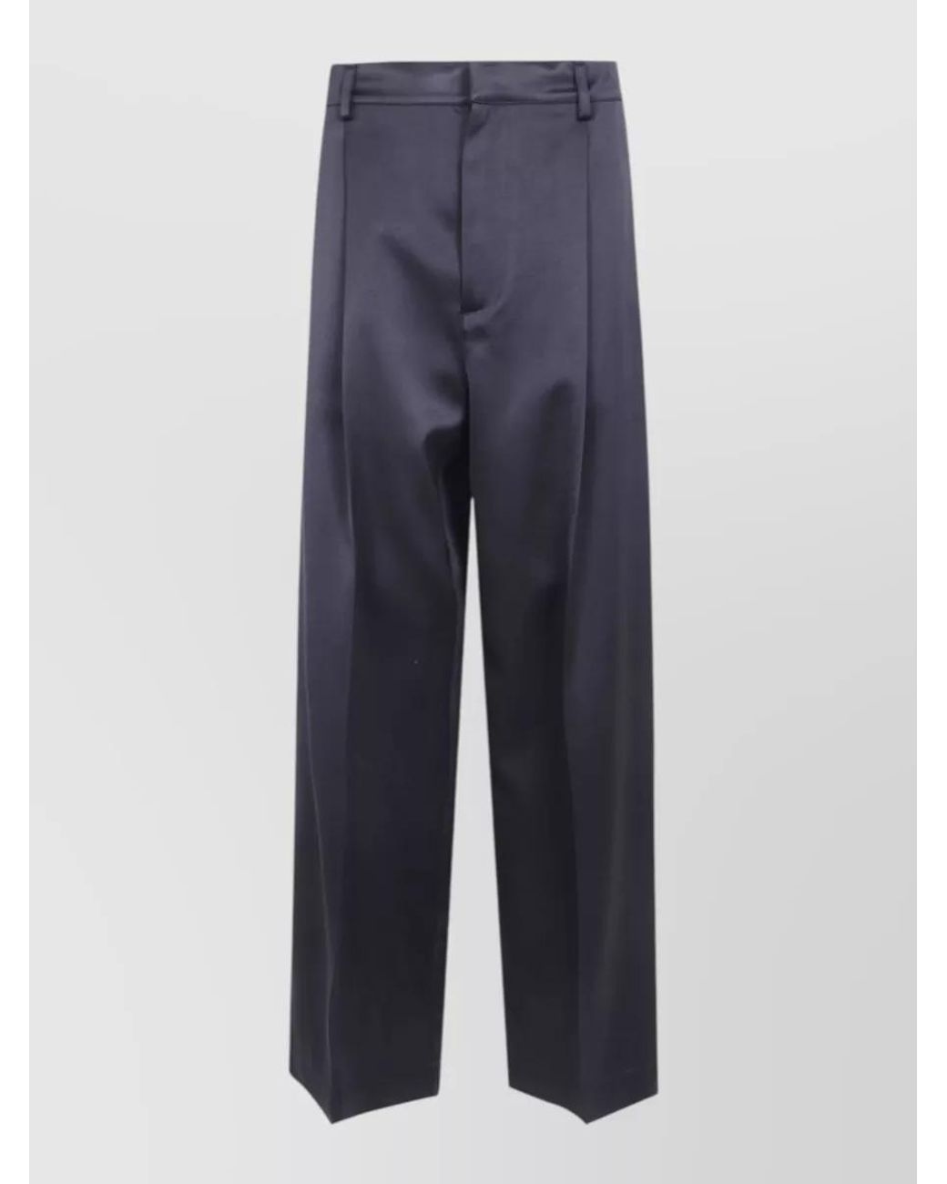 DARKPARK Blue Viscose Wide-Leg Trousers