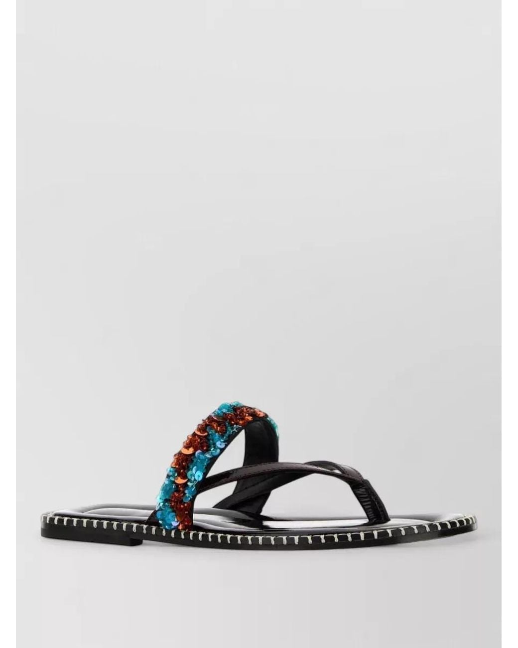 Dries Van Noten Multicolor Leather Thong Sandals