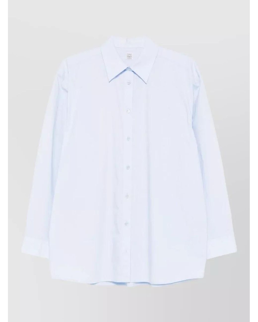 Totême White Organic Cotton Long-Sleeve Shirt