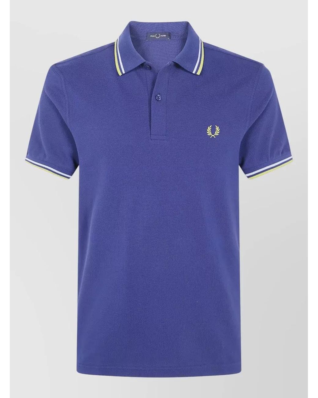 Fred Perry Blue Cotton Polo Shirt for men
