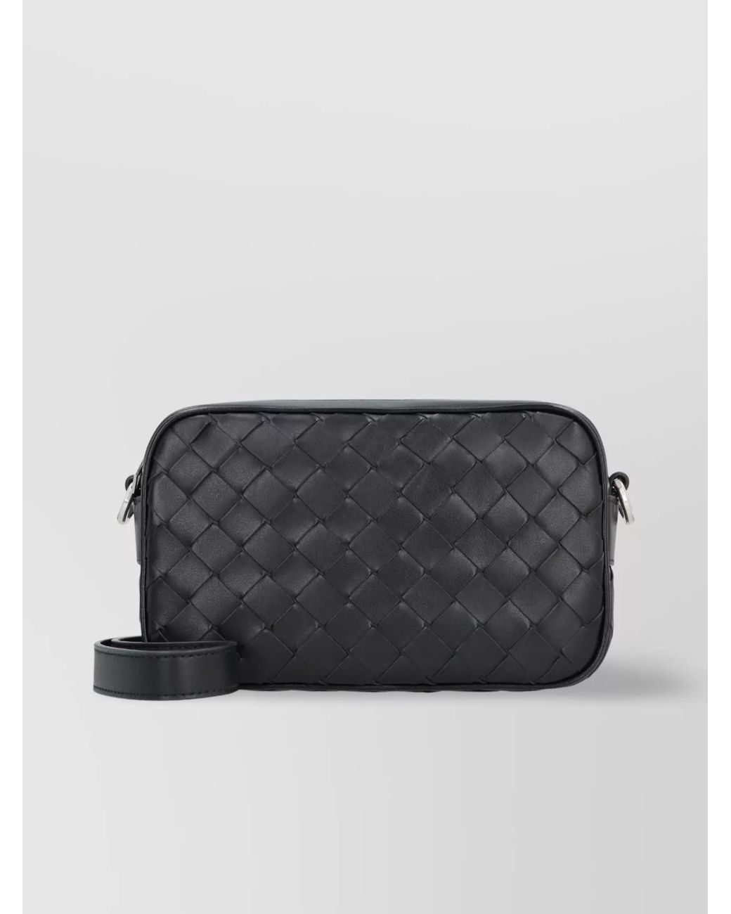 Bottega Veneta Black Leather Mini Messenger Bag for men