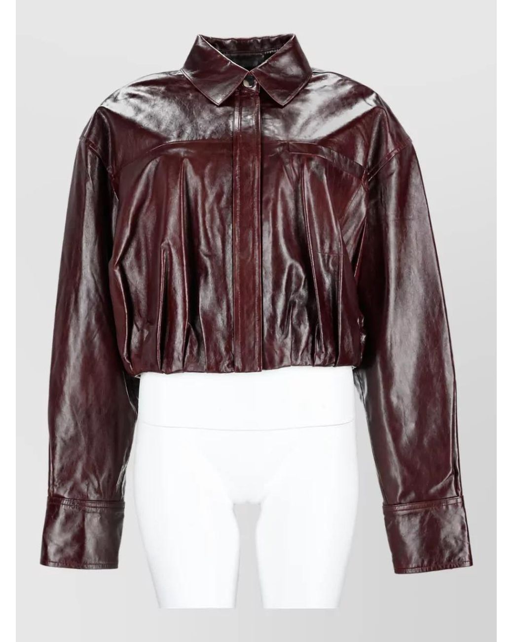 Sportmax Red Lamb Leather Coat