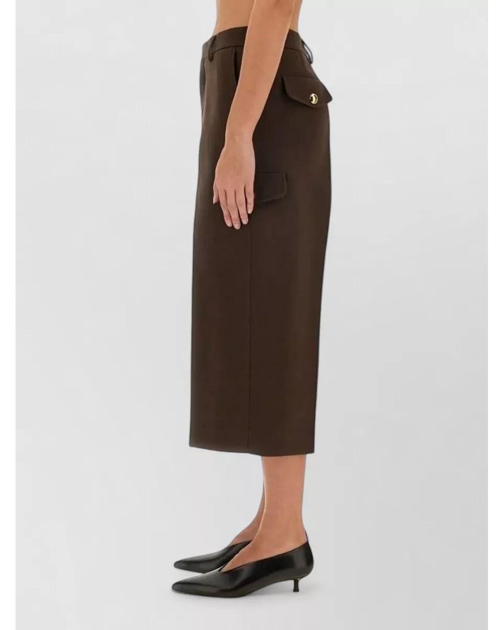 AMI Brown Cropped Bermuda Shorts
