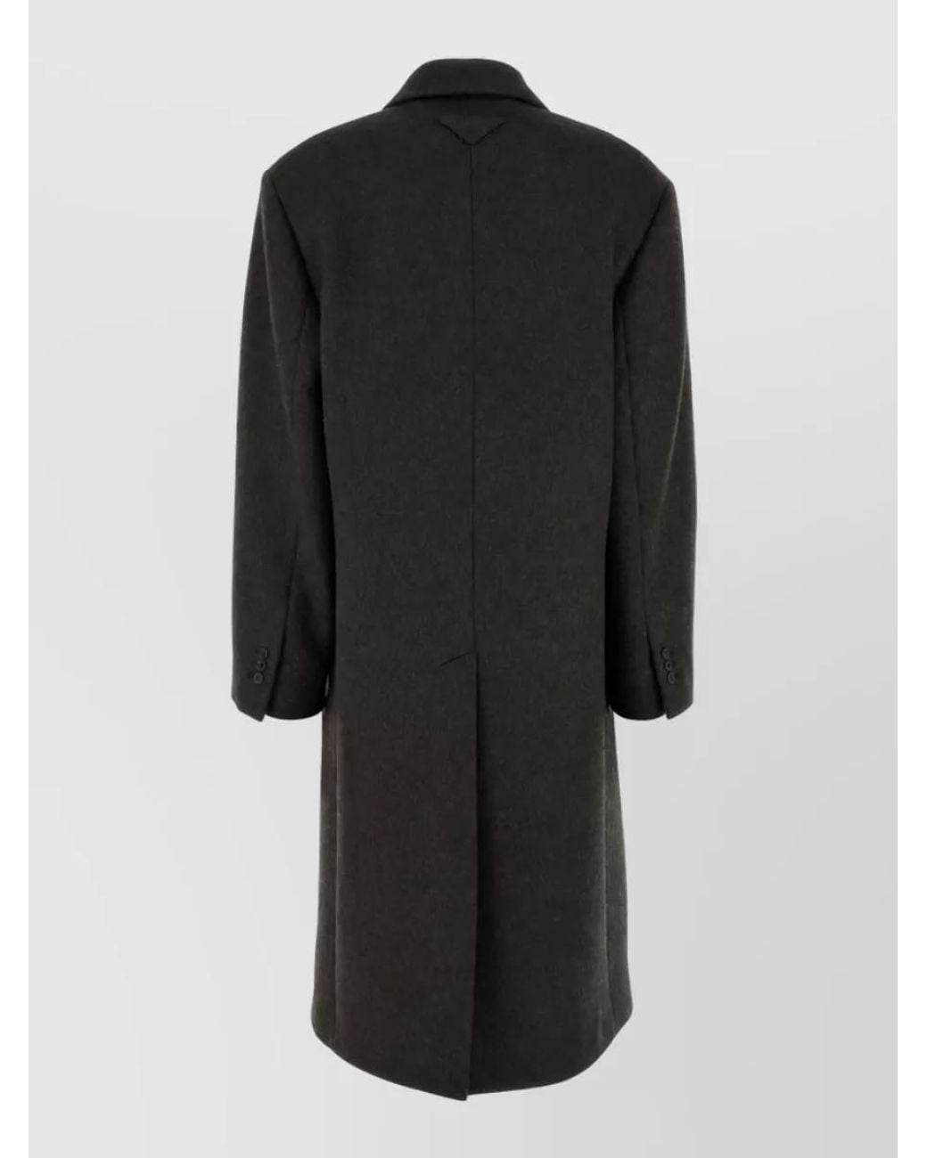 Prada Black Wool Blend Coat