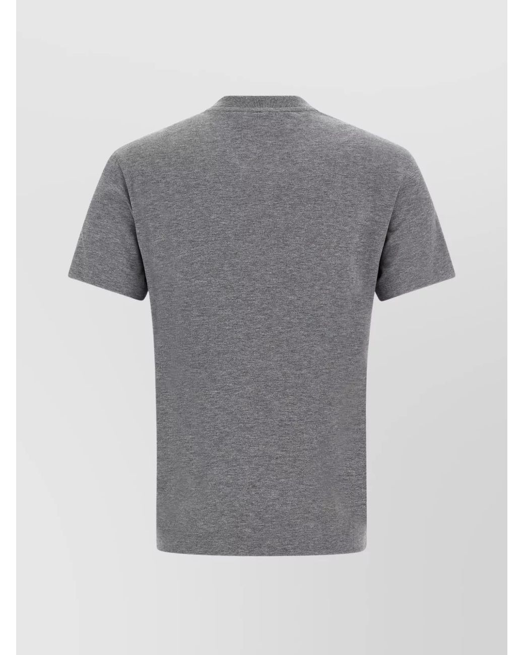 Fendi Gray Cotton Printed Embroidered T-Shirt