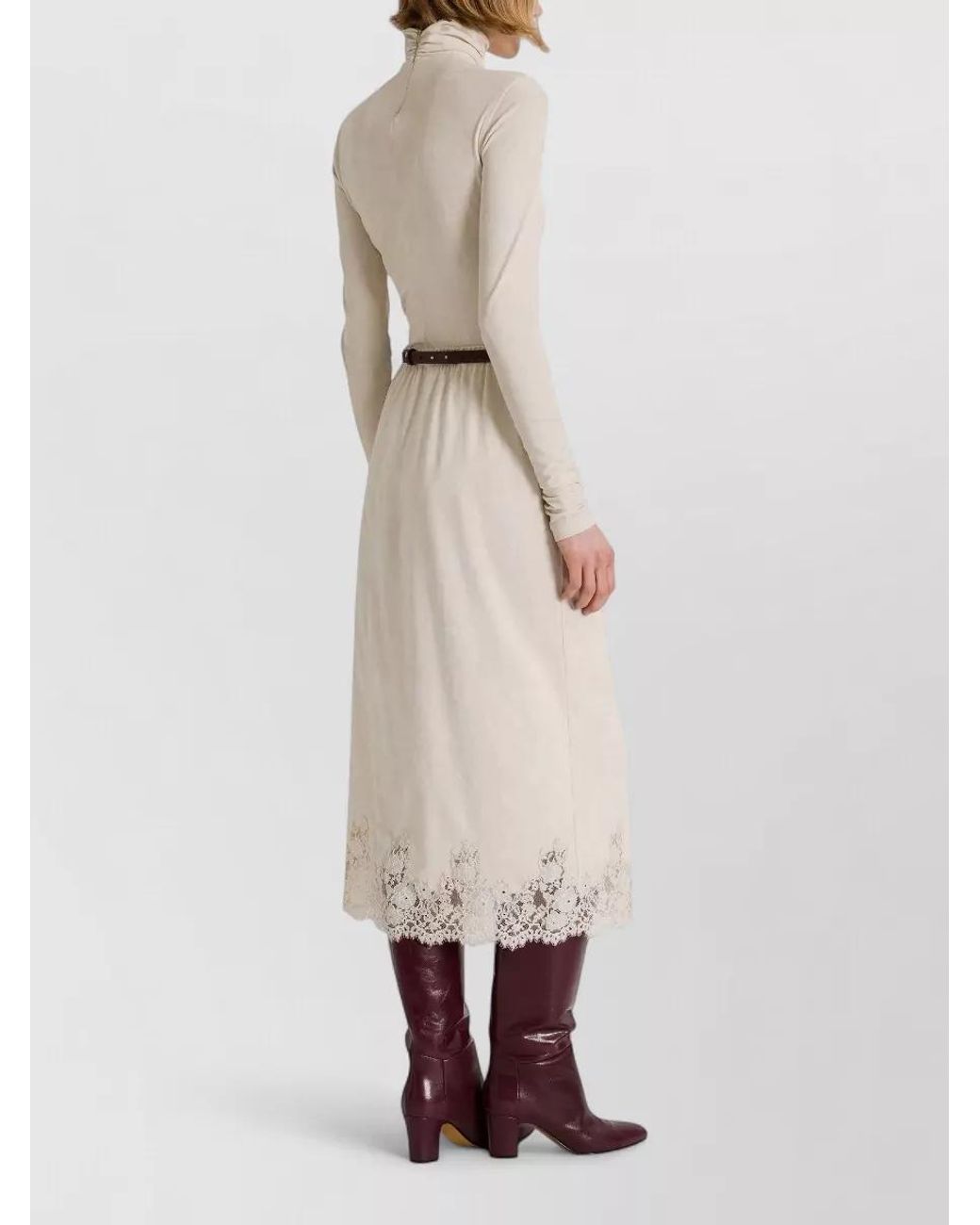 Alberta Ferretti White Midi Dress