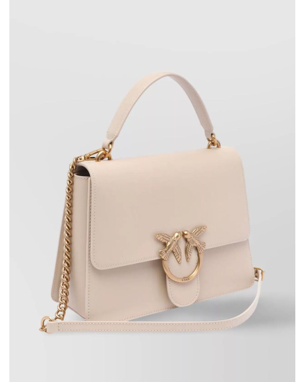 Pinko Natural Love Bag One Goat Leather Tote Bag