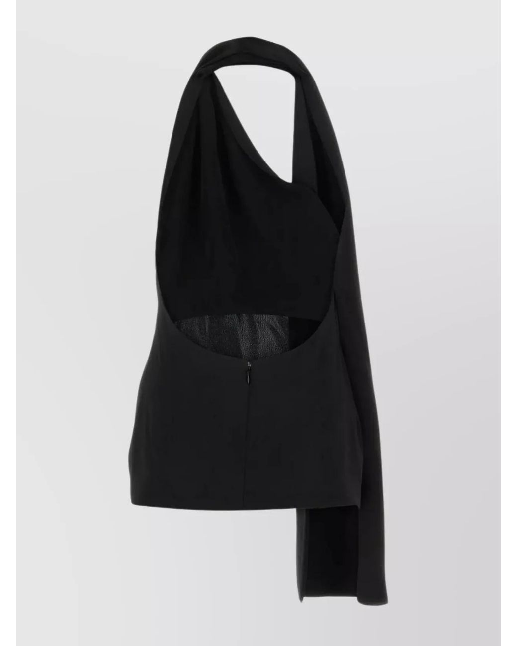 Loewe Black Satin Backless Mini Dress