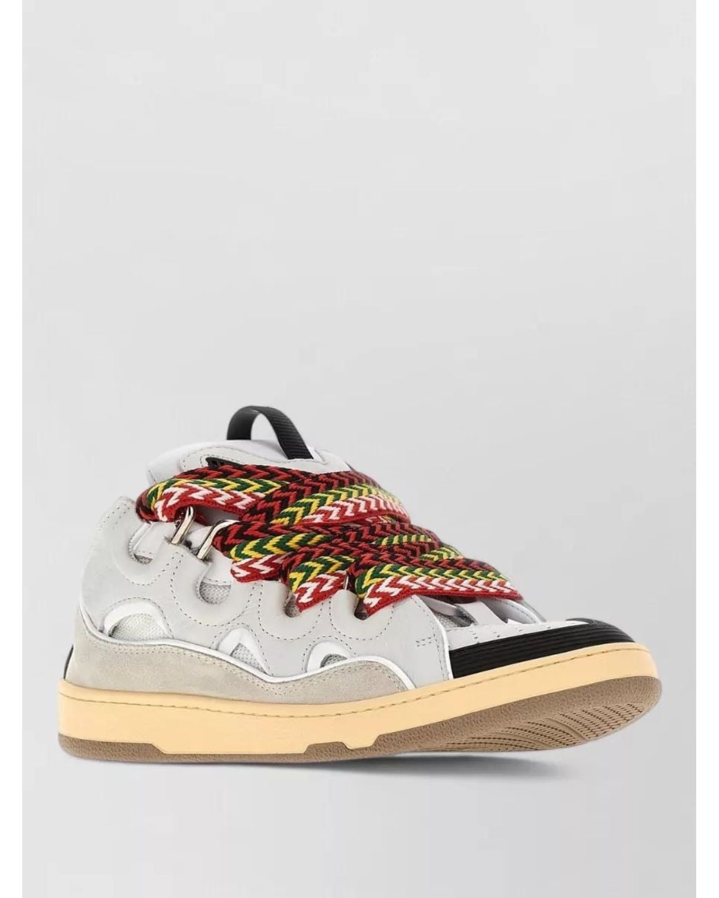 Lanvin Multicolor Suede Curb Sneakers