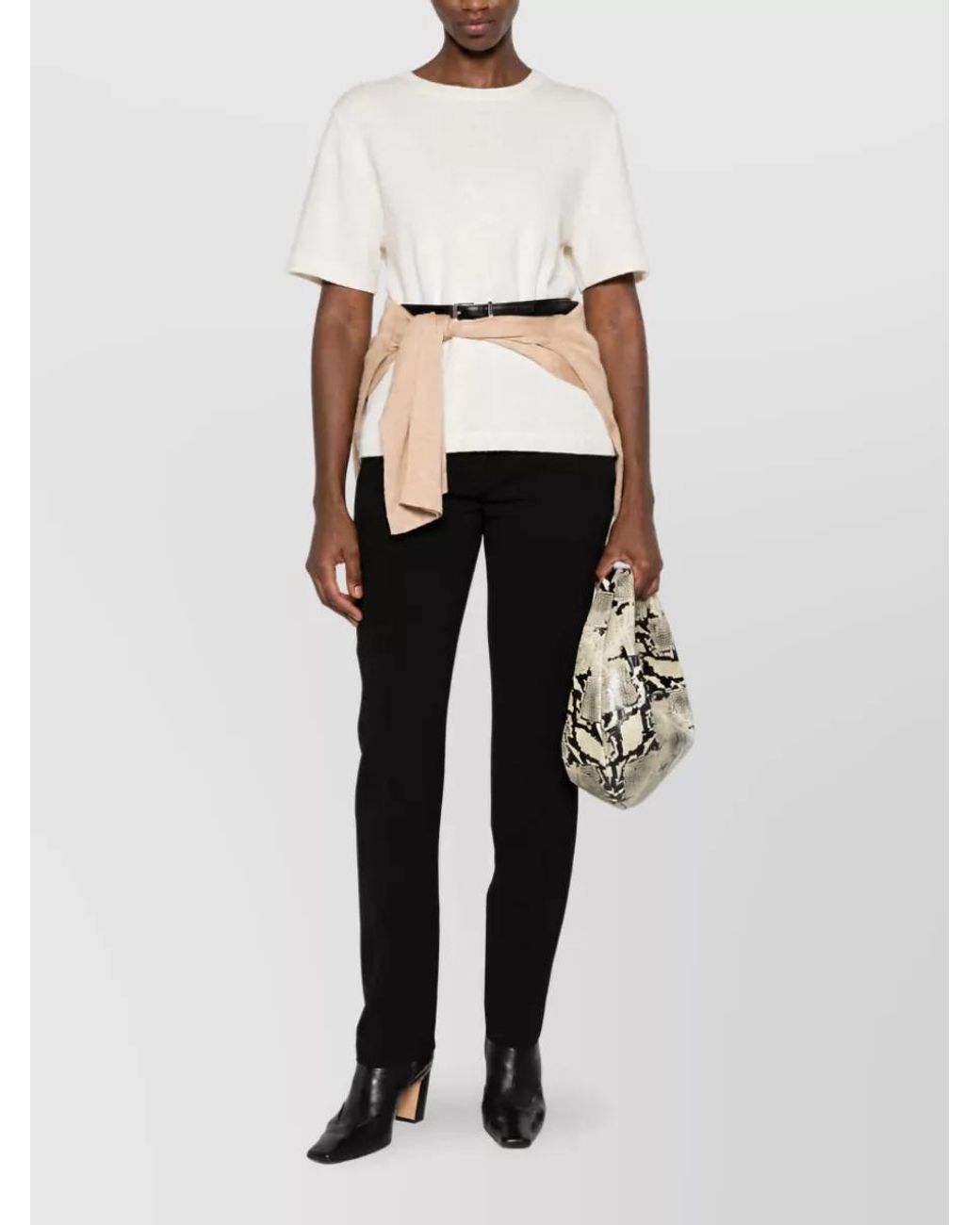 Totême  Black Low-Rise Slim-Fit Tapered Trousers
