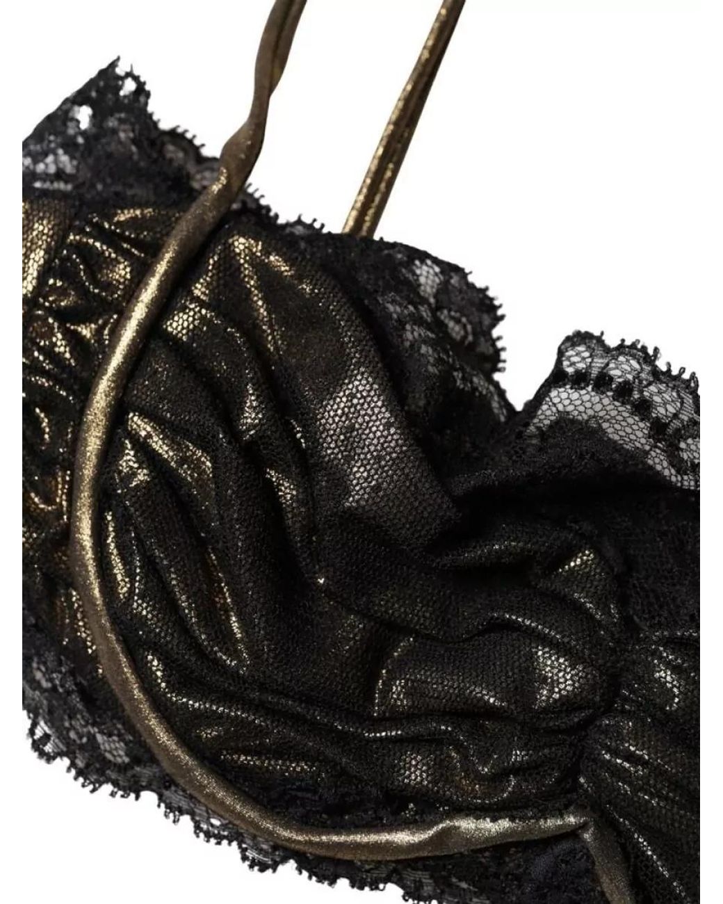 Dolce & Gabbana Black Silk Underwired Balconette Bra