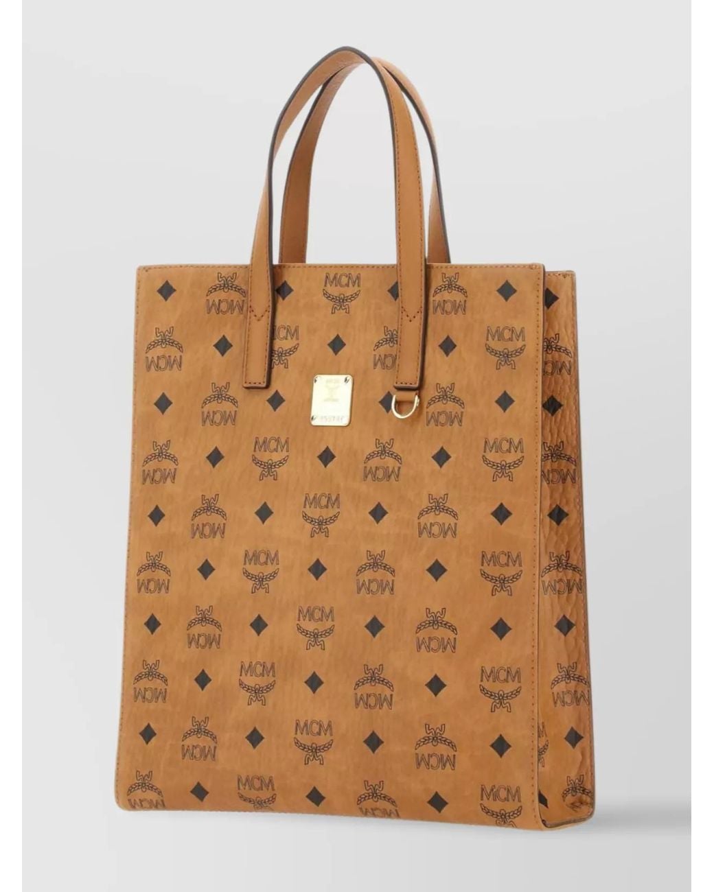 MCM Brown Aren Small Canvas Shoulder Bag