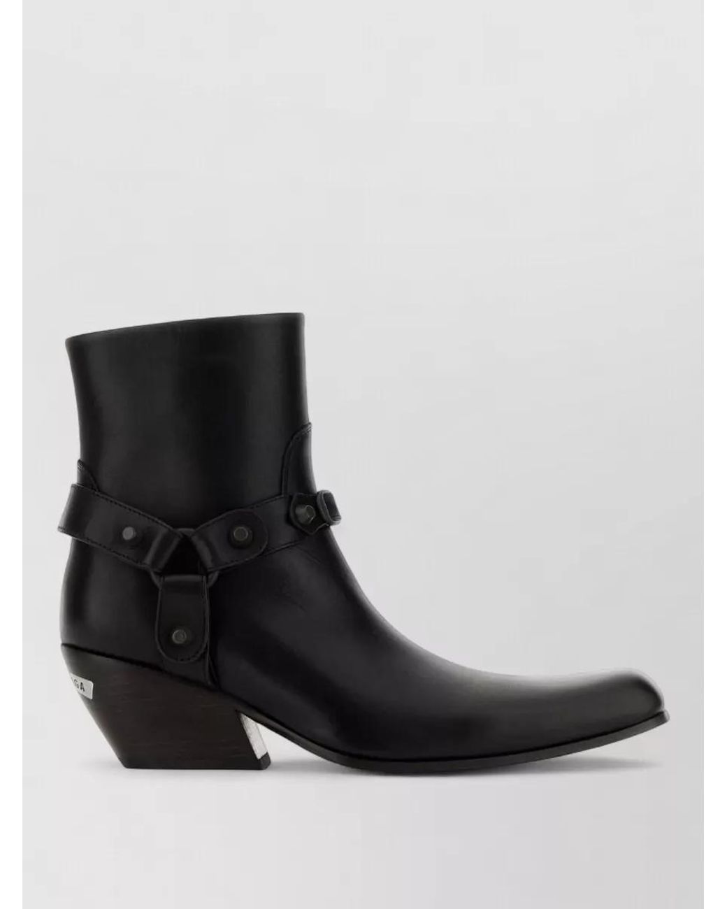 Balenciaga Black Leather Ankle Boots