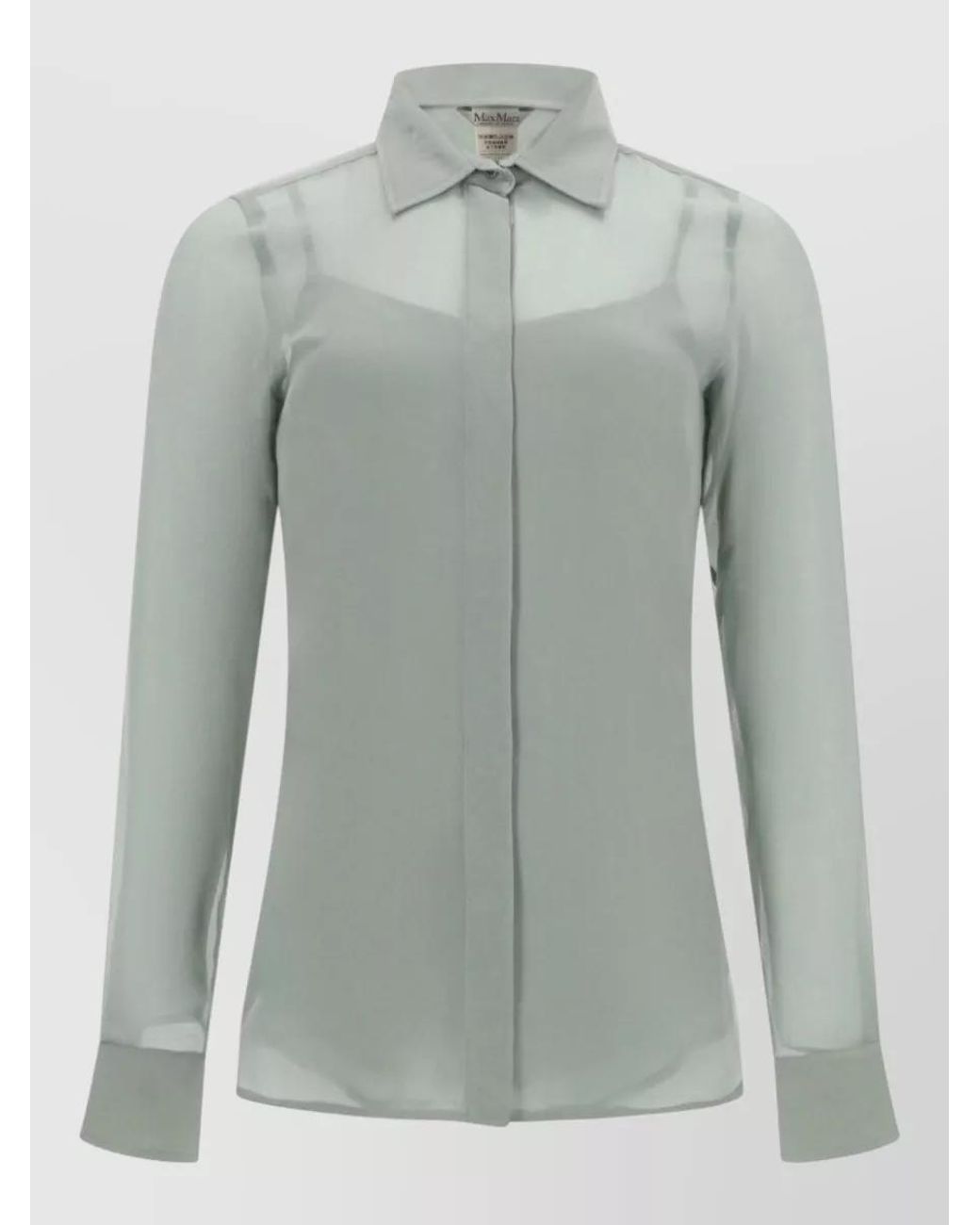 Max Mara Gray Silk Shirt