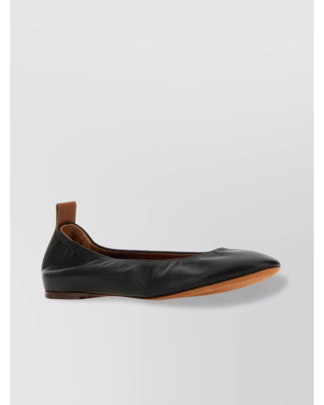Lanvin Black Leather Ballerina Shoes