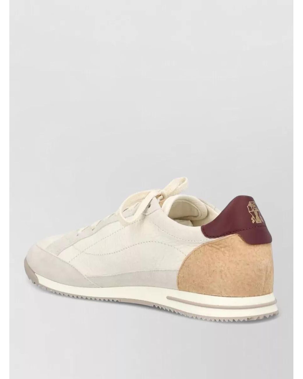 Brunello Cucinelli Natural Leather Low-Top Sneakers for men