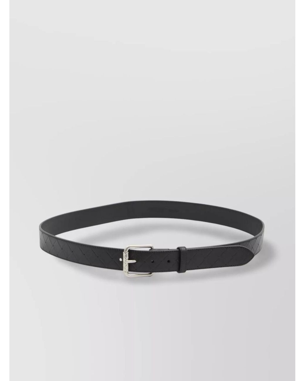 Bottega Veneta Black Leather Belt for men