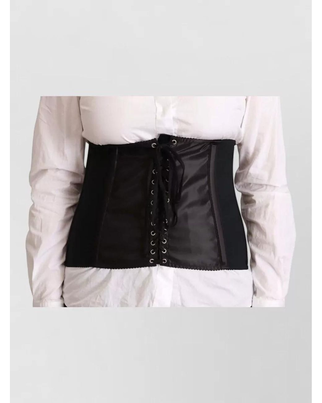 Dolce & Gabbana White Stretch Corset Top