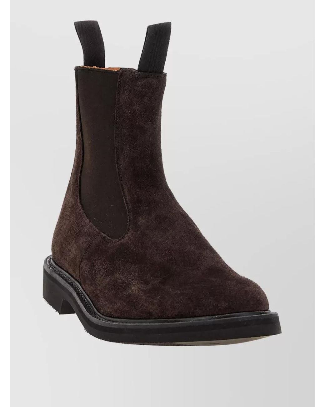Tricker's Black Leather Chelsea Ankle Boots for men