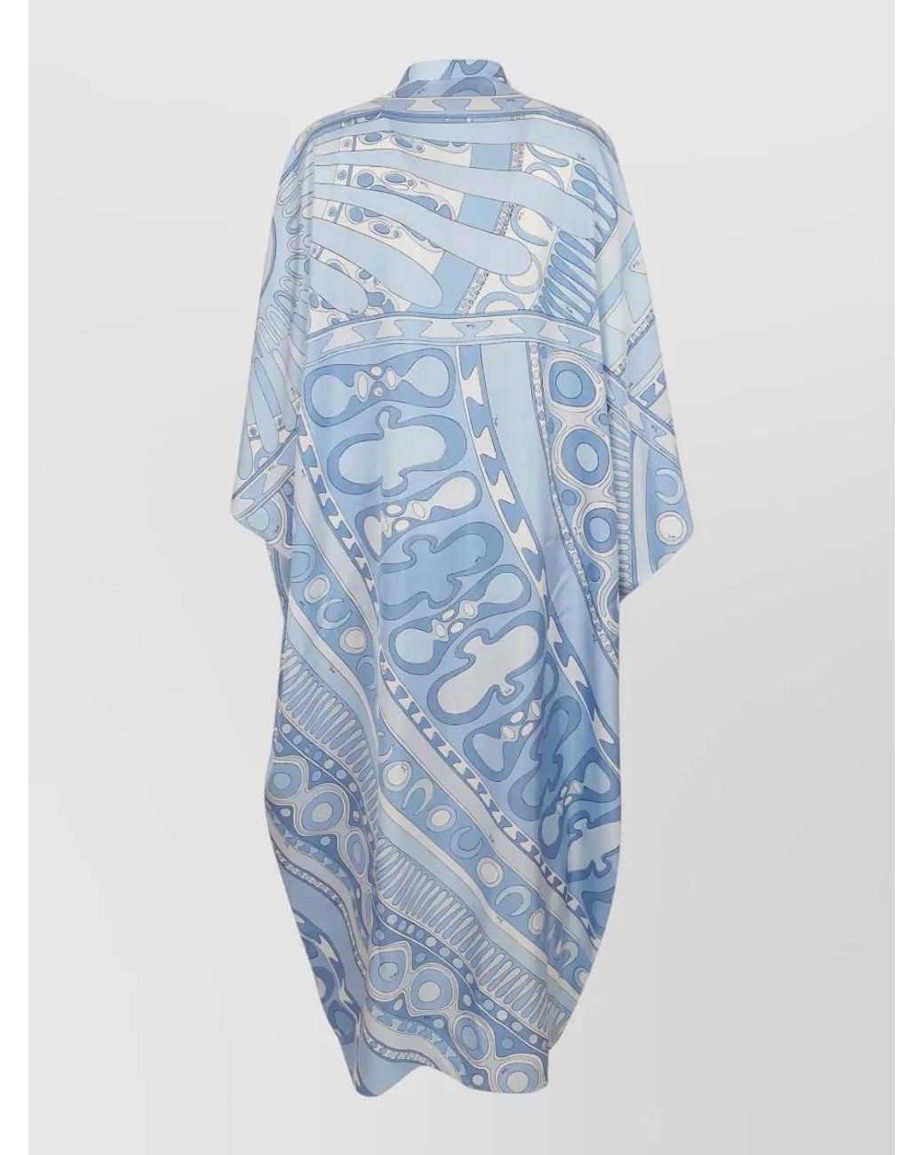 Emilio Pucci Blue Silk Printed Kaftan