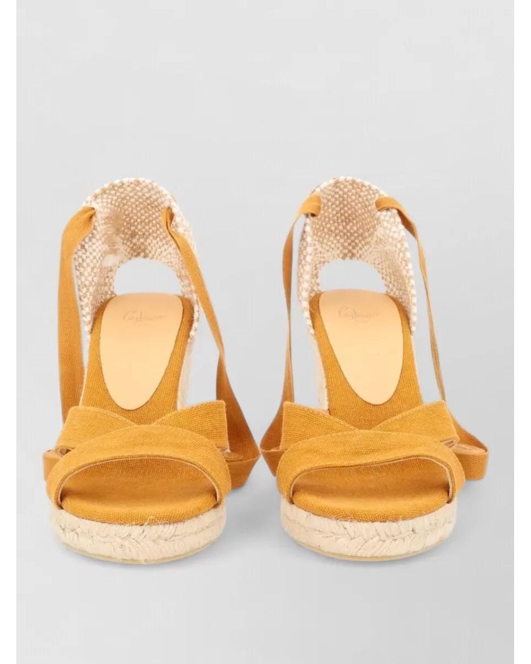 Castaner Orange Organic Cotton Espadrille Sandals