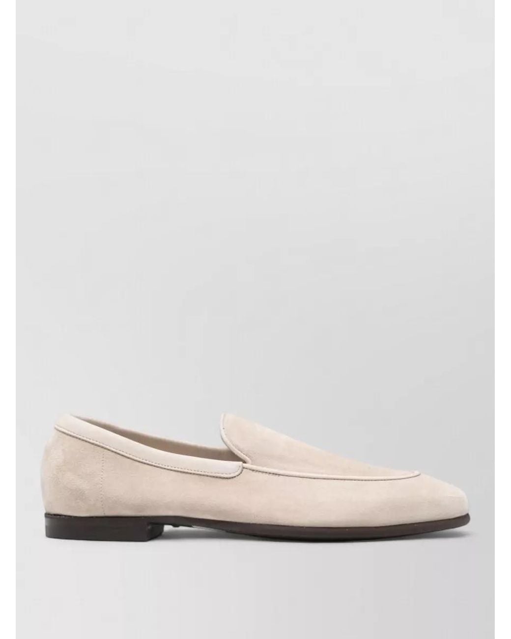 John Lobb Natural Suede Leather Loafers for men