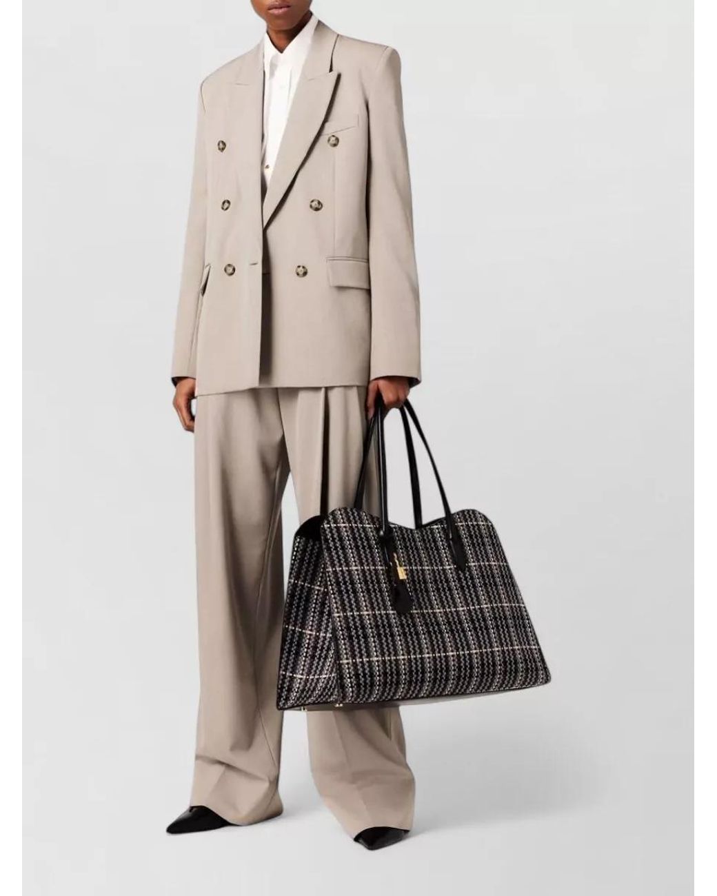 Stella McCartney Natural Wool Double-Breasted Suit Jacket