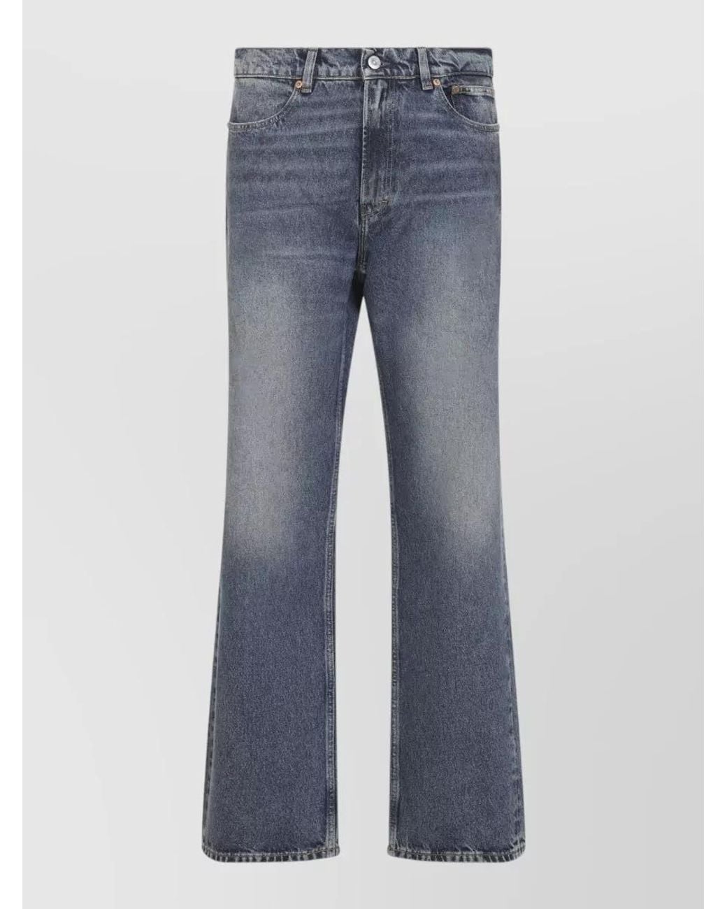 Our Legacy Blue Denim Mid-Rise Straight-Leg Jeans for men