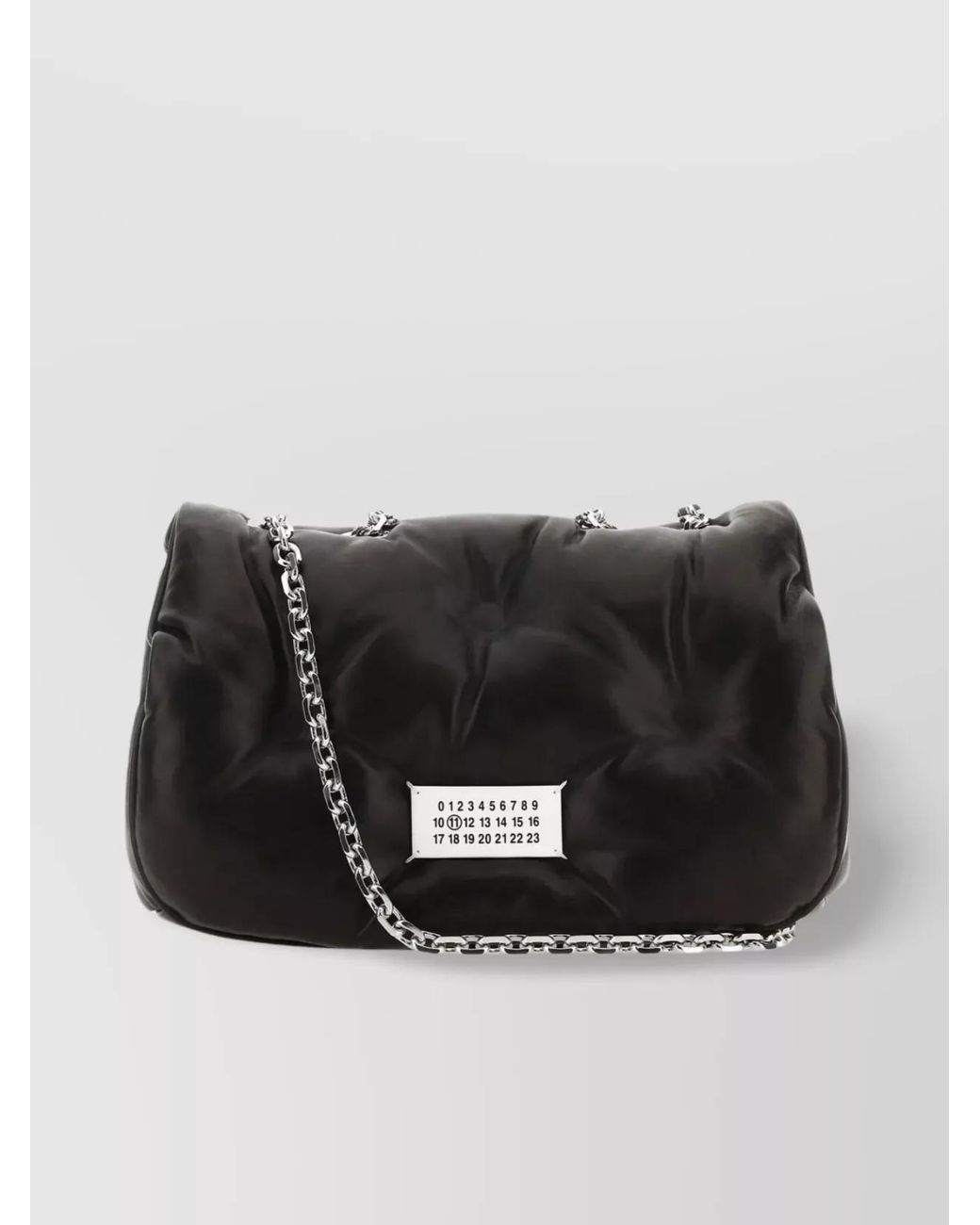 Maison Margiela Black Glam Slam Medium Leather Quilted Shoulder Bag