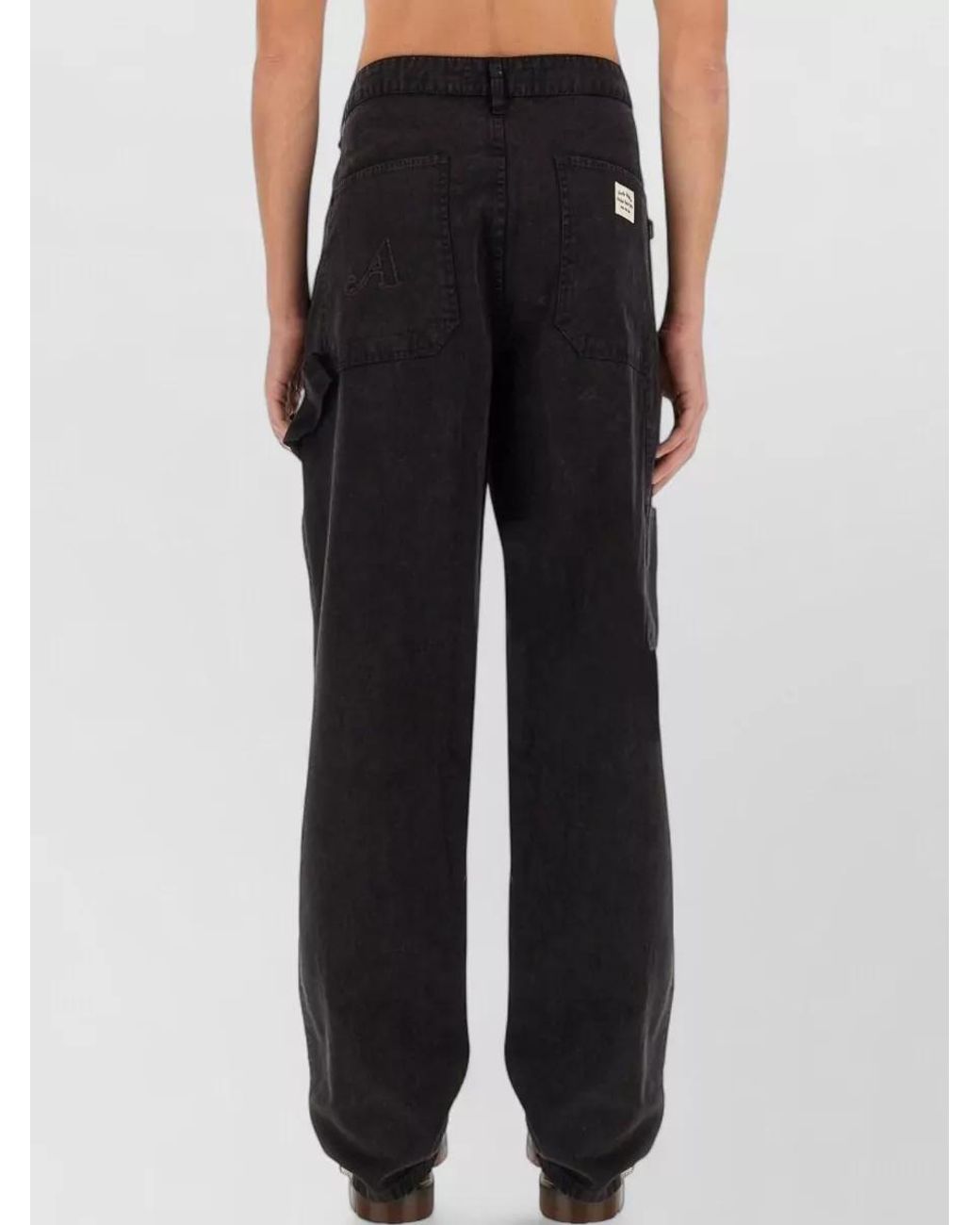 AWAKE NY Black Cotton Straight-Leg Jeans for men
