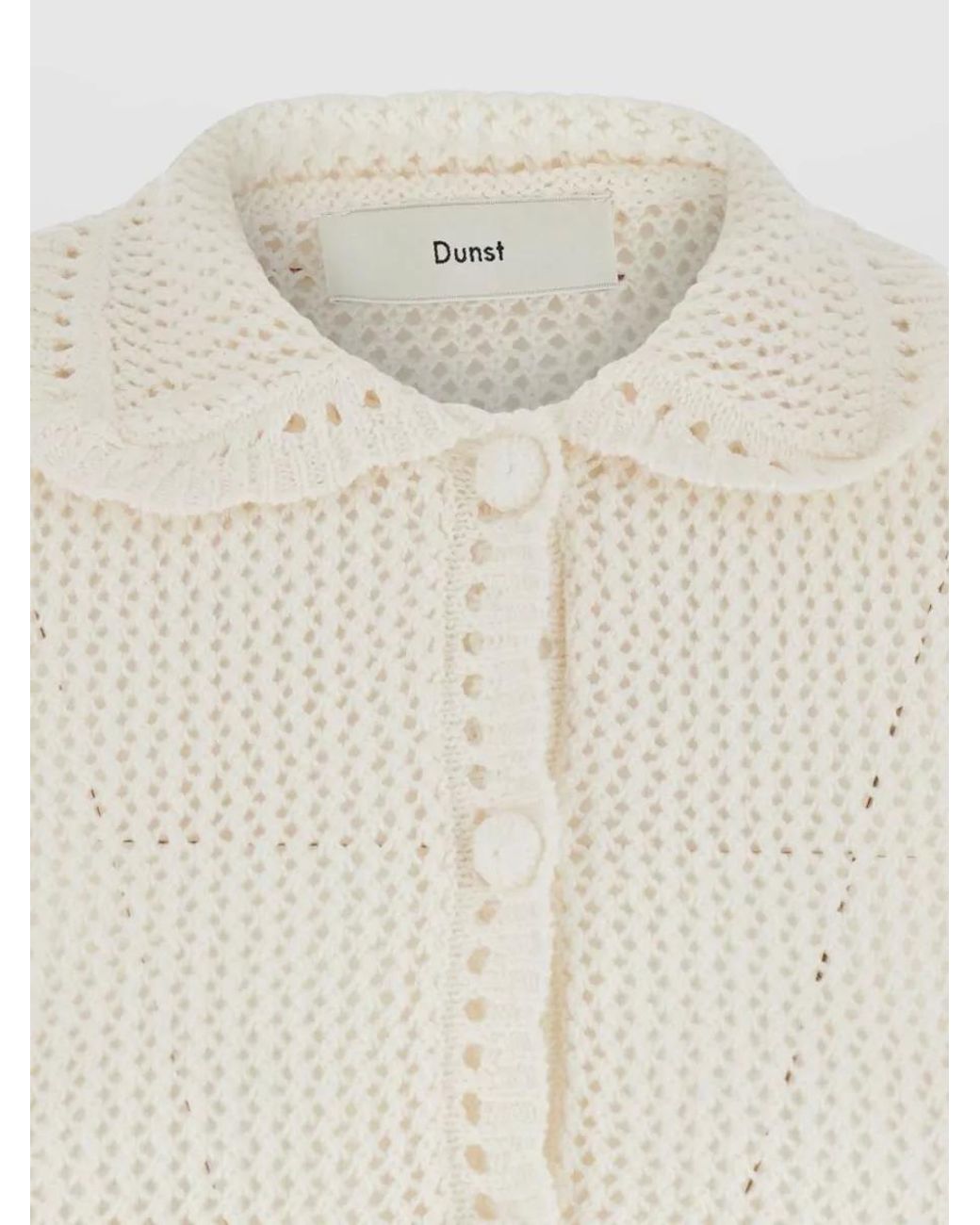 DUNST White Linen And Cotton Blend Cardigan