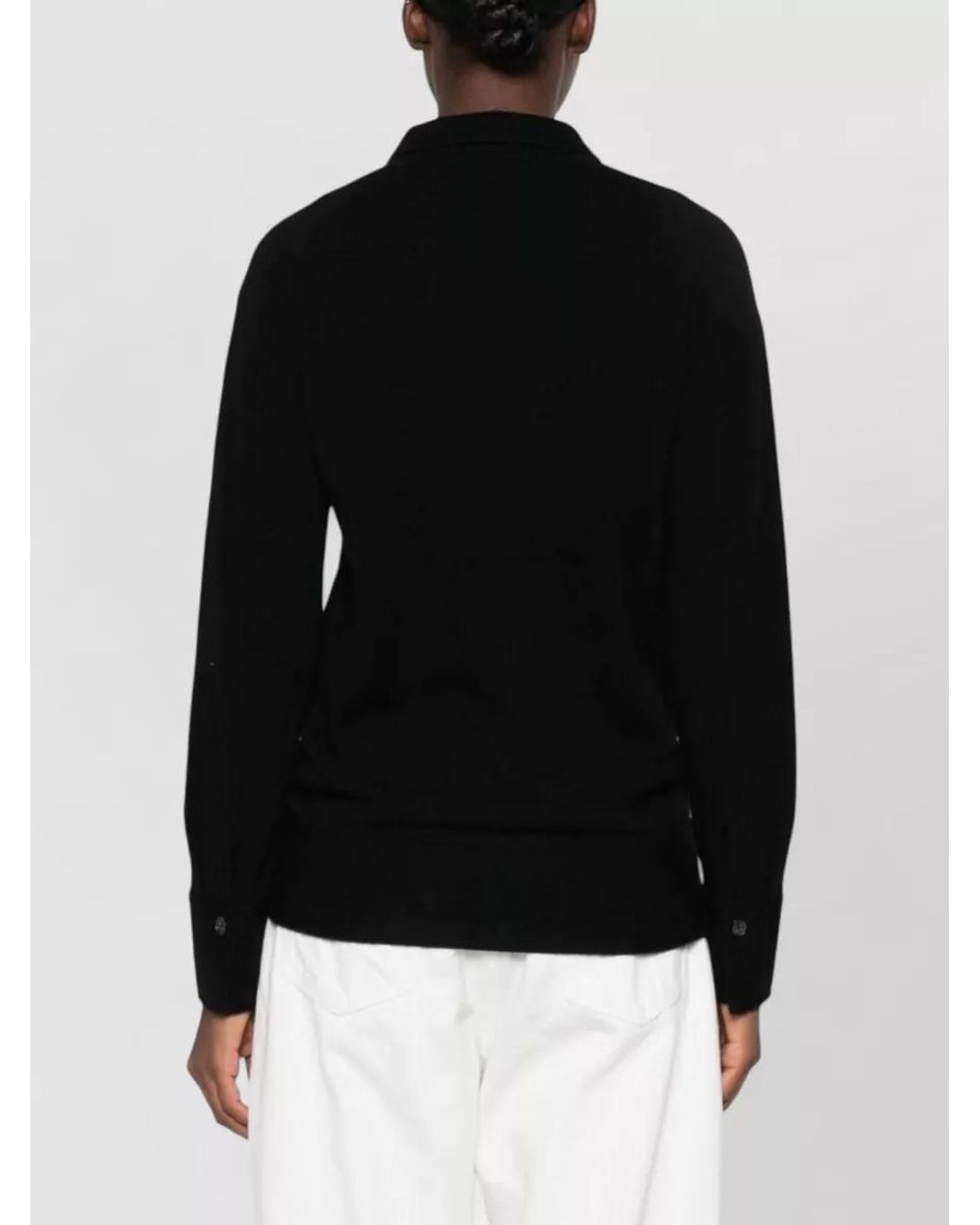 Totême  Black Cashmere Fine-Knit Shirt Jacket