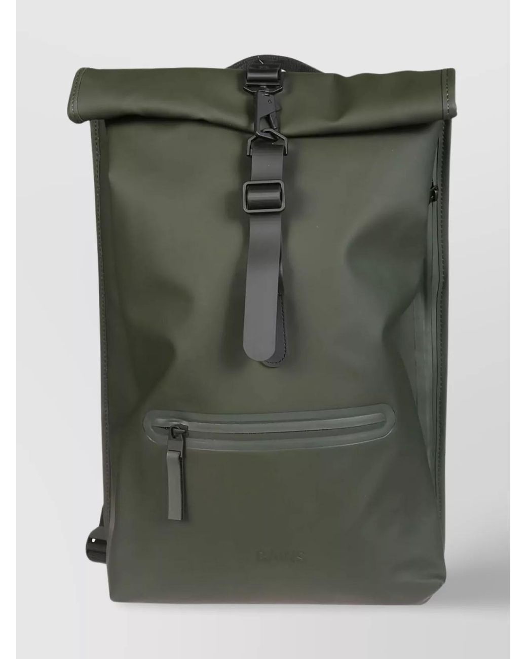 Rains Green Rolltop Backpack for men